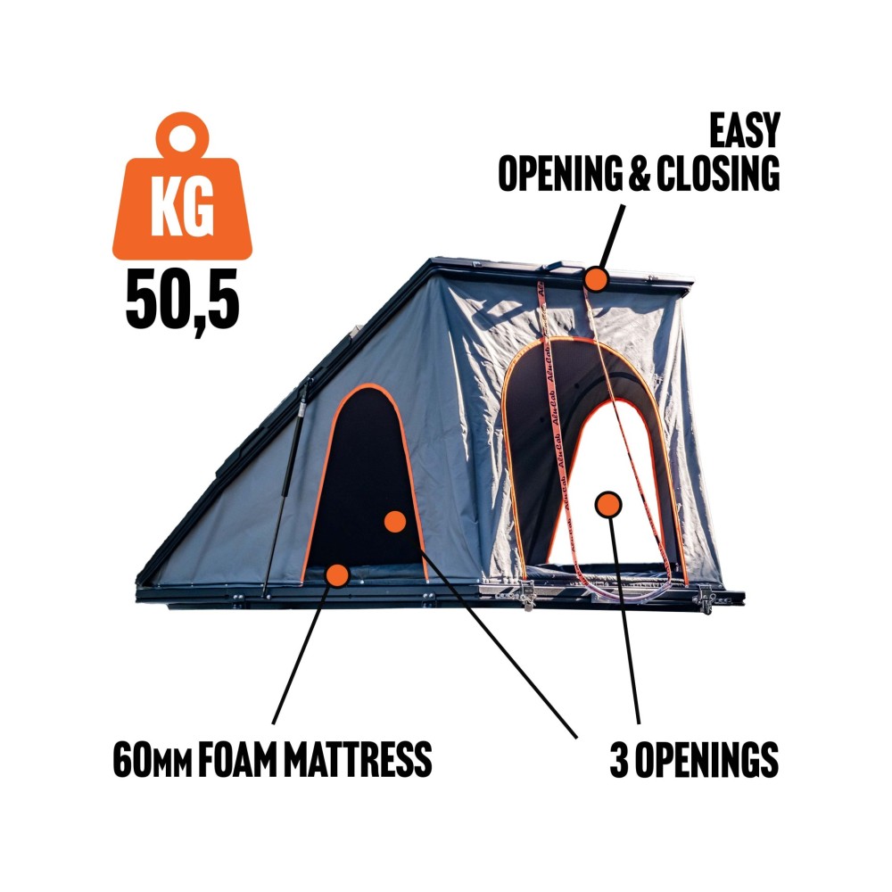 Tente de toit LT-50 Alu-Cab : légère, robuste et prête au bivouac